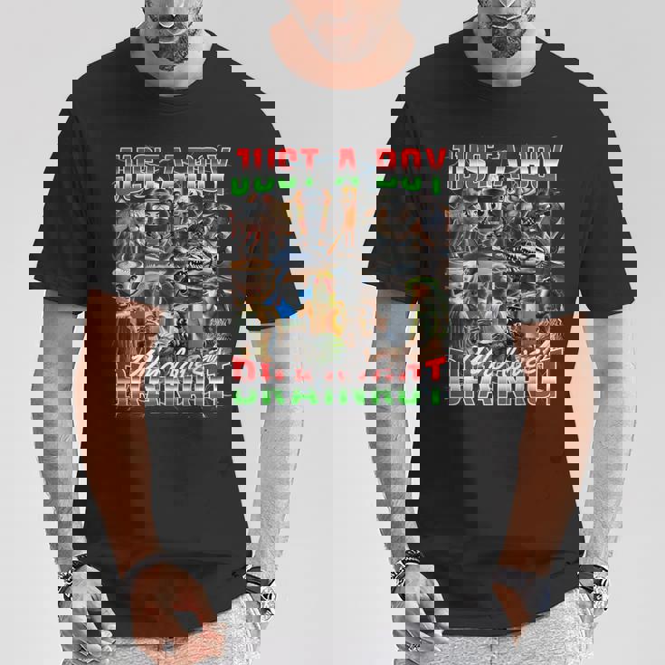 ブレインロットが大好きな少年 オールイタリアンブレインロットミーム Tシャツ 面白い贈り物