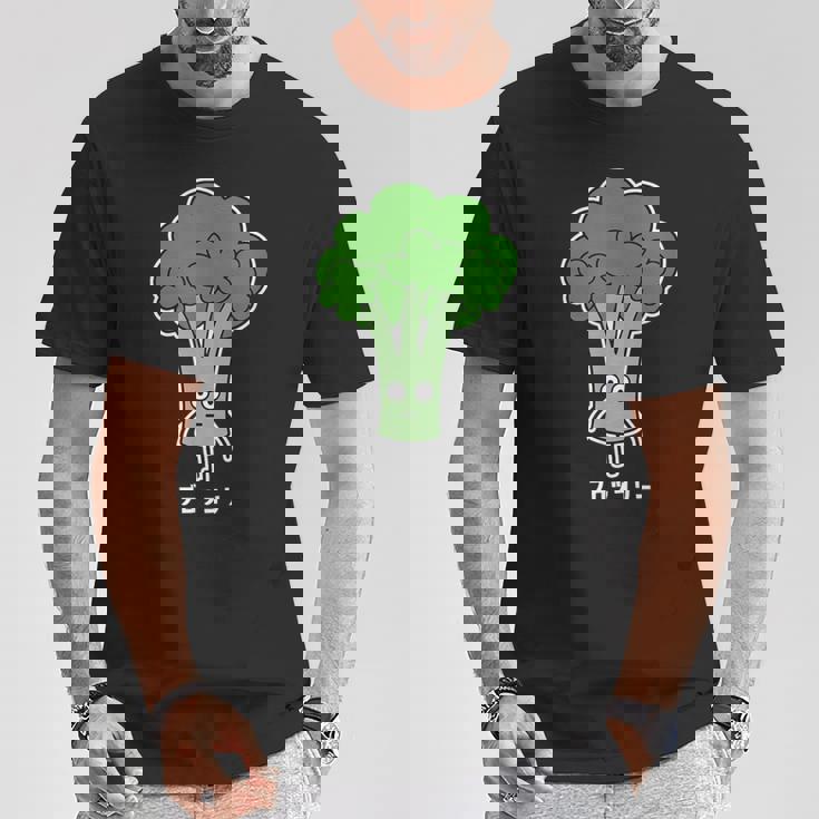 ブロッコリー 顔 イラスト かわいい おもしろ 簡単 シンプル ゆるい 野菜 Tシャツ 面白い贈り物