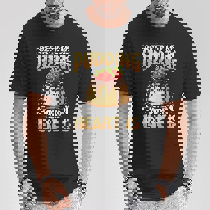 プディングはどこに私の心はチョコレートプリンの恋人 Tシャツ 面白い贈り物