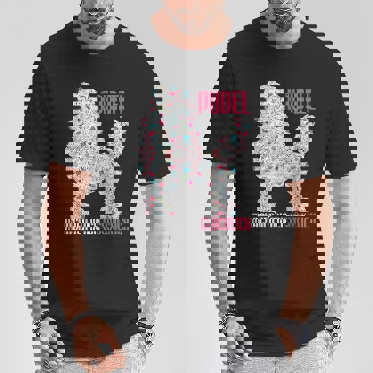 プードル メイクミーハッピー ヴィンテージ プードル Tシャツ 面白い贈り物