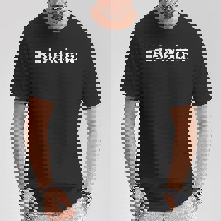 ヘルベチカ ミニマリスト エステ ヘルベチカ フォント 書体 行書体 Tシャツ 面白い贈り物