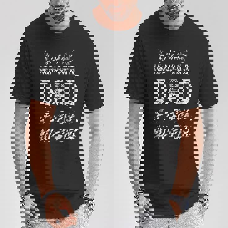 メンズ ヘヴィメタルをロックしたらヘヴィメタルお父さんだ Tシャツ 面白い贈り物