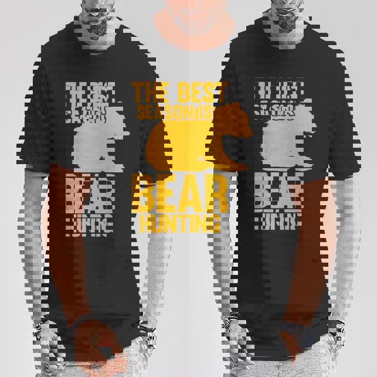 ベストシーズンはクマ狩りハンター Tシャツ 面白い贈り物