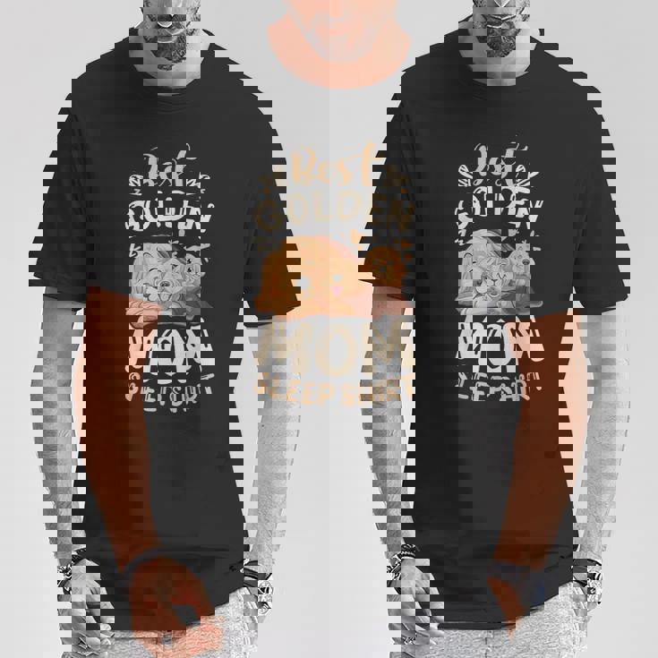 ベスト・ゴールデン・ママ、子犬とゴールデン・レトリーバー Tシャツ 面白い贈り物