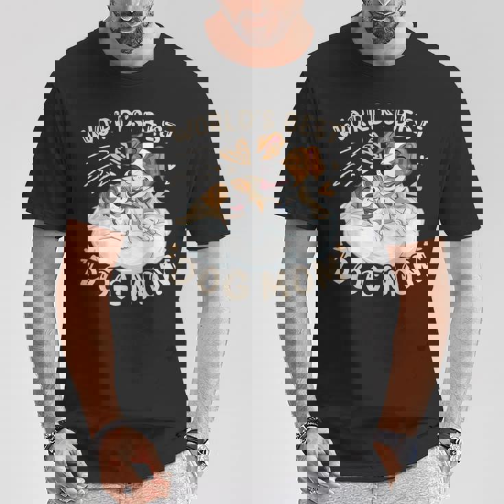 ベスト・ドッグ・ママ、子犬とジャック・ラッセル・テリア Tシャツ 面白い贈り物