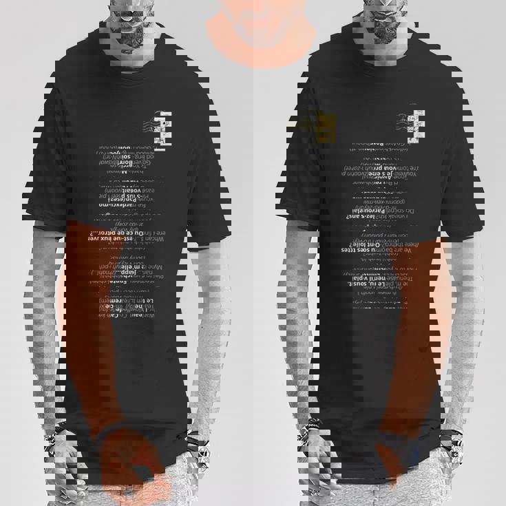 ベーシックなフランス語フレーズ 普段使いや旅行に Tシャツ 面白い贈り物