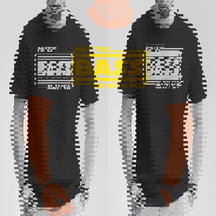 ベース ギター ドラム May The Bass Be With You ベーシスト ドラマー Tシャツ 面白い贈り物