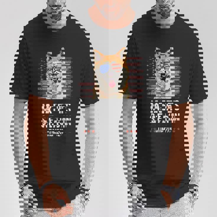 ペットを再び安全に 秋田犬 トランプ 2024 Tシャツ 面白い贈り物