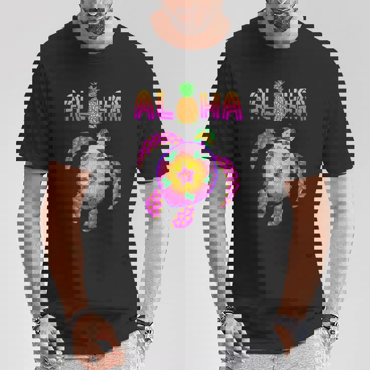 ホヌウミガメ アロハ ハワイ諸島 バケーション Tシャツ 面白い贈り物