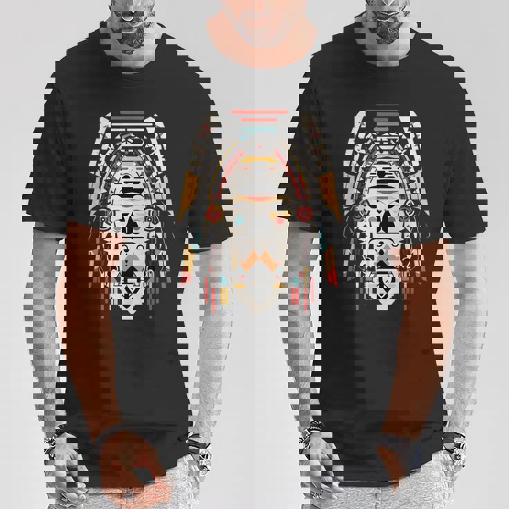 ホピ族アート シャーマン ネイティブ南西アメリカ インディアン スタイル Tシャツ 面白い贈り物