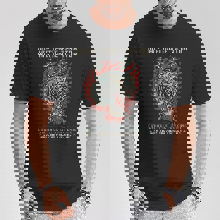 ホワイトタイガータトゥースタジオ、オールドスクール、インドール、インド Tシャツ 面白い贈り物