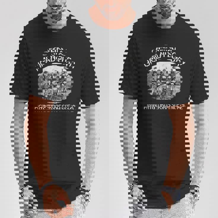 ホームランドセキュリティシャツ。 テロとの戦い。ネイティブアメリカン Tシャツ 面白い贈り物