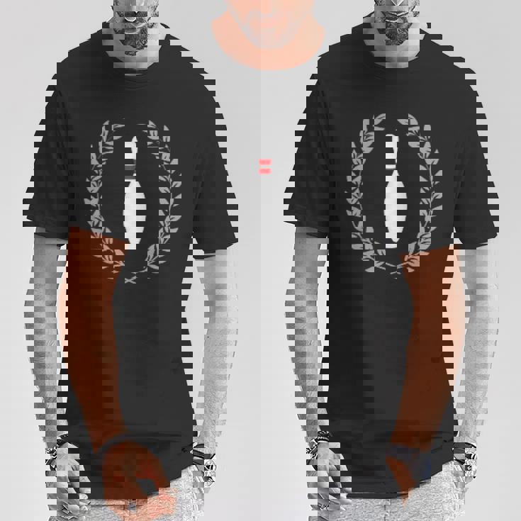 ボウリング大会 ピン グレー Tシャツ 面白い贈り物