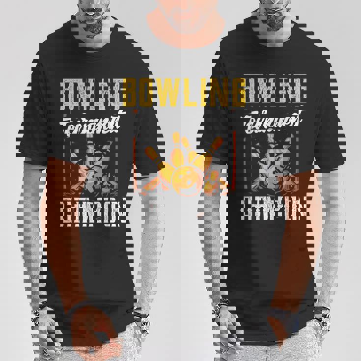 ボウリング大会優勝 クルー ボウリング チーム ホビー ボウラー Tシャツ 面白い贈り物