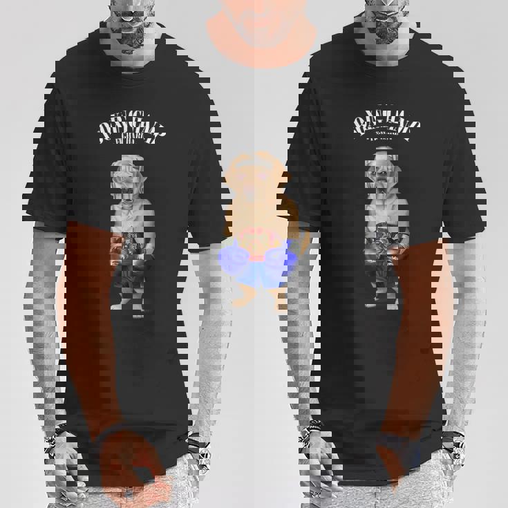 ボクシングチャンピオン ラブラドールレトリバー 犬 Tシャツ 面白い贈り物