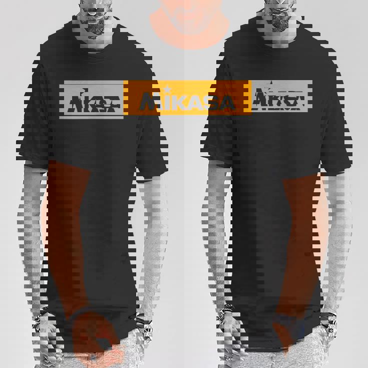 ボックスロゴ オレンジカラー バレーボール Tシャツ 面白い贈り物