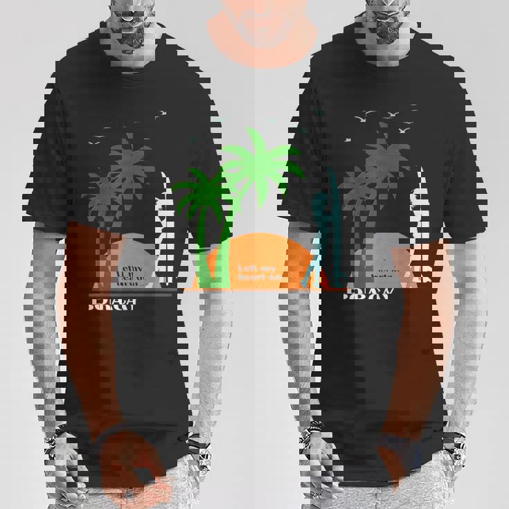 ボラカイ島 ヤシの木 サーフボード 日没 フィリピン ビーチ サーファーガール 東南アジア 島 贈り物 海 お土産 セブ Tシャツ 面白い贈り物