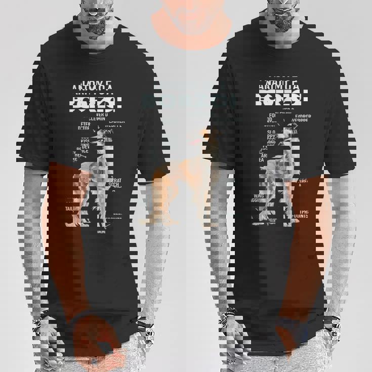 ボルゾイの解剖学 Tシャツ 面白い贈り物