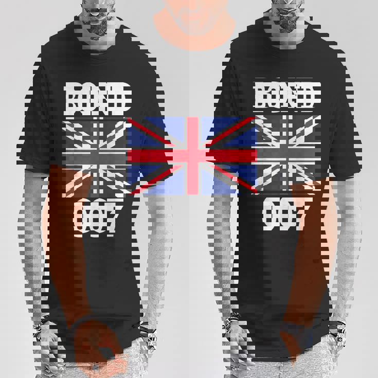 ボンドユニオンフラッグ 007 レトロシャツ Tシャツ 面白い贈り物