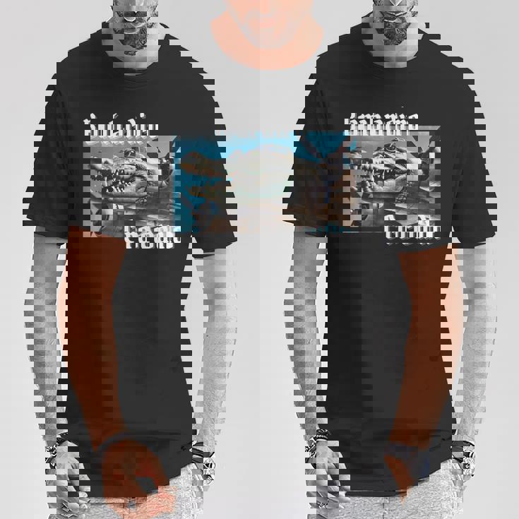 ボンバルディーロボンバルディーノクロコダイル面白いイタリアンブレインロットミーム Tシャツ 面白い贈り物