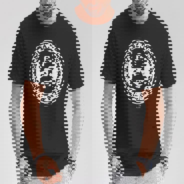 ボンレス犬とボンレス猫 ロゴ ダークカラー Tシャツ 面白い贈り物