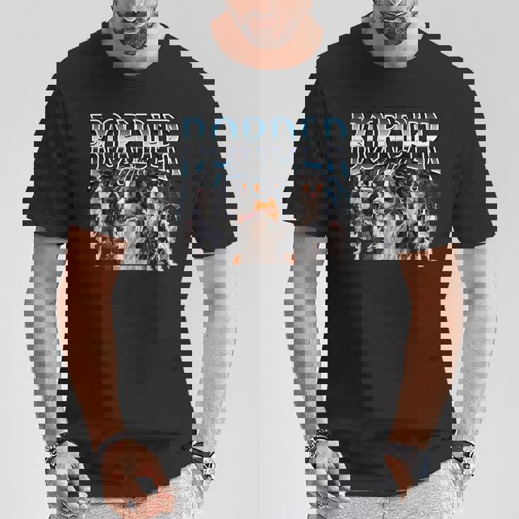 ボーダーコリー 犬 90年代 ブーツレッグ グランジ ラップ グッズスタイル Tシャツ 面白い贈り物