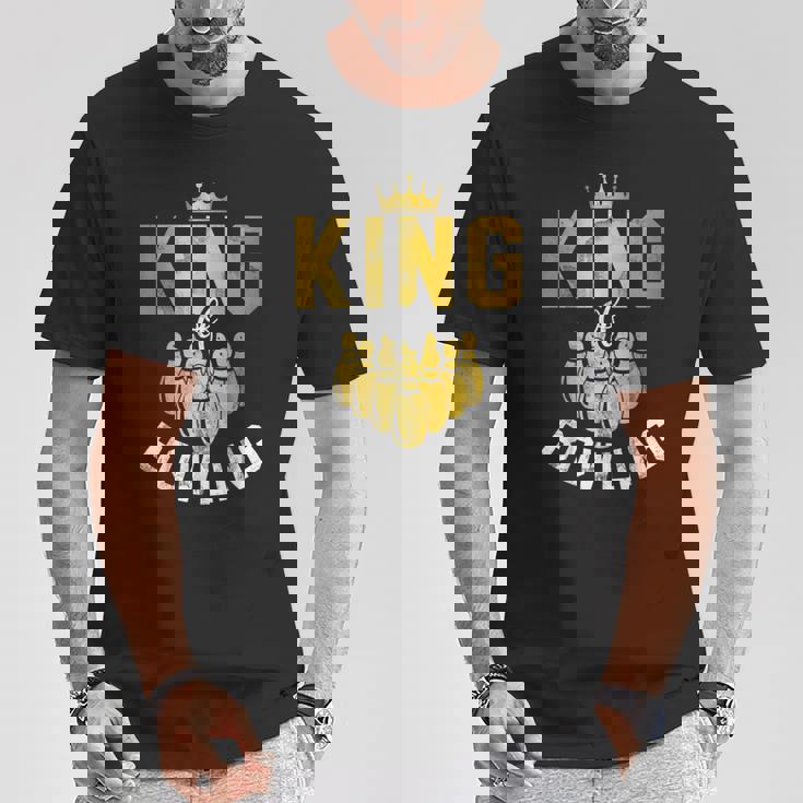 ボーリングチーム衣装 キングオブボウリング おもしろボーリング Tシャツ 面白い贈り物