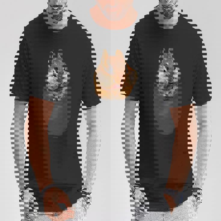 ポケット リス Tシャツ 面白い贈り物