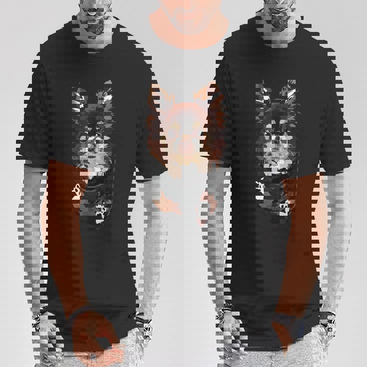 ポケットに入ったチワワ チワワ 子犬 長髪 犬好き Tシャツ 面白い贈り物