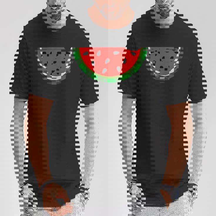 ポケットの中のスイカ かわいいポケットスイカ Tシャツ 面白い贈り物