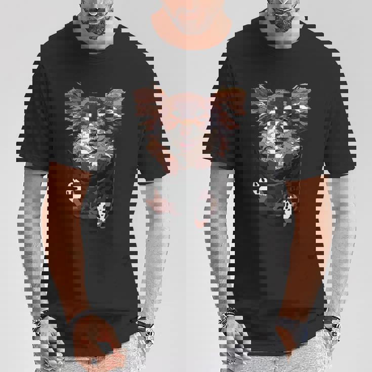 ポケットの中のチワワ 面白い チワワ 長髪 犬好き Tシャツ 面白い贈り物