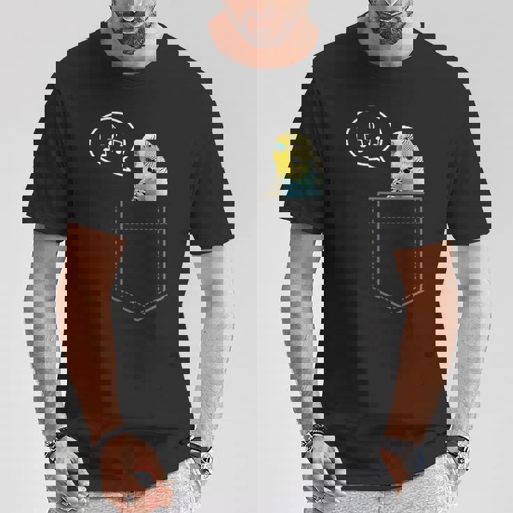 ポケットインコのセキセイインコ 面白くてかわいいセキセイインコ 鳥の飼い主 Tシャツ 面白い贈り物