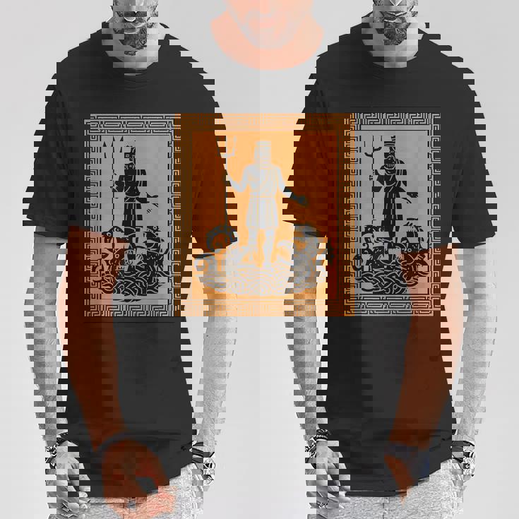 ポセイドン神 トライデント 古代ギリシャ 芸術 神話 ギリシャ神話 Tシャツ 面白い贈り物