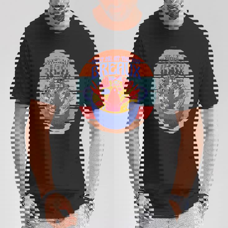 ポット ロブスター ザリガニ マッドバグ シーフード ロブスターで会いましょう Tシャツ 面白い贈り物