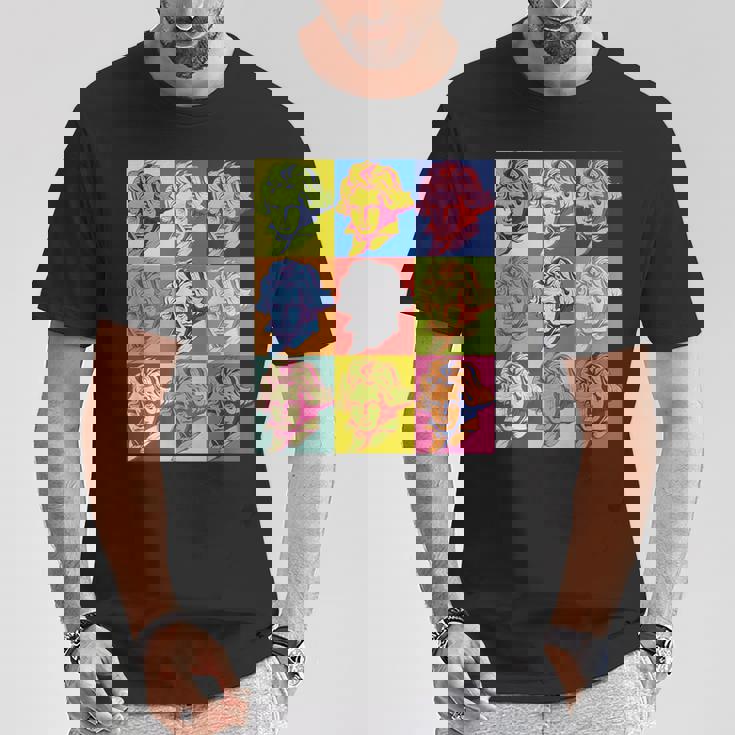 ポップアートクラシック音楽 音楽家 ベートーヴェン ヴァイオリン ピアノ チェロ 練習 音楽好き おもしろ デザイン Tシャツ 面白い贈り物