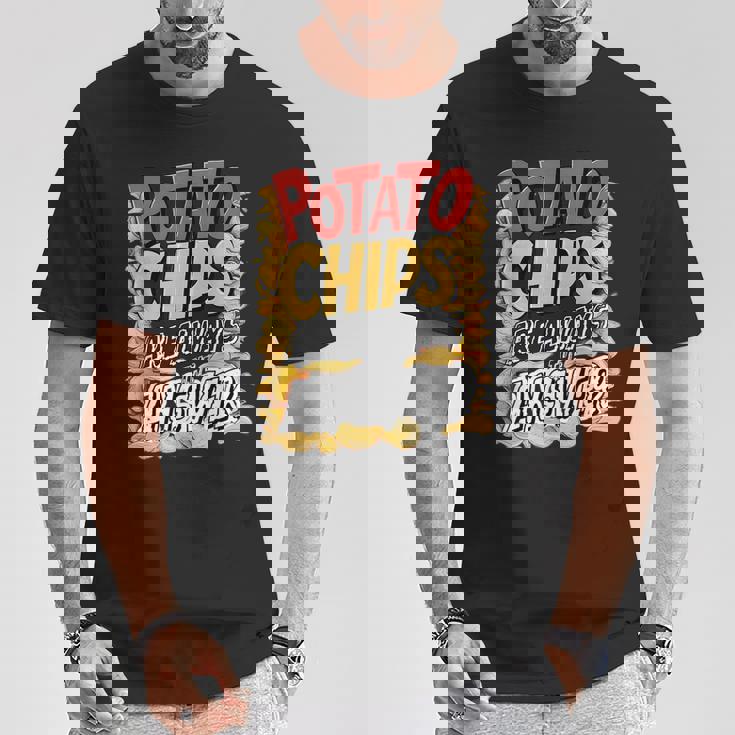 ポテトチップスは常に答えです スナック愛好家 ポテトチップス Tシャツ 面白い贈り物