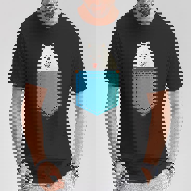 ポメラニアン 犬 胸ポケット ドイツ スピッツ Tシャツ 面白い贈り物