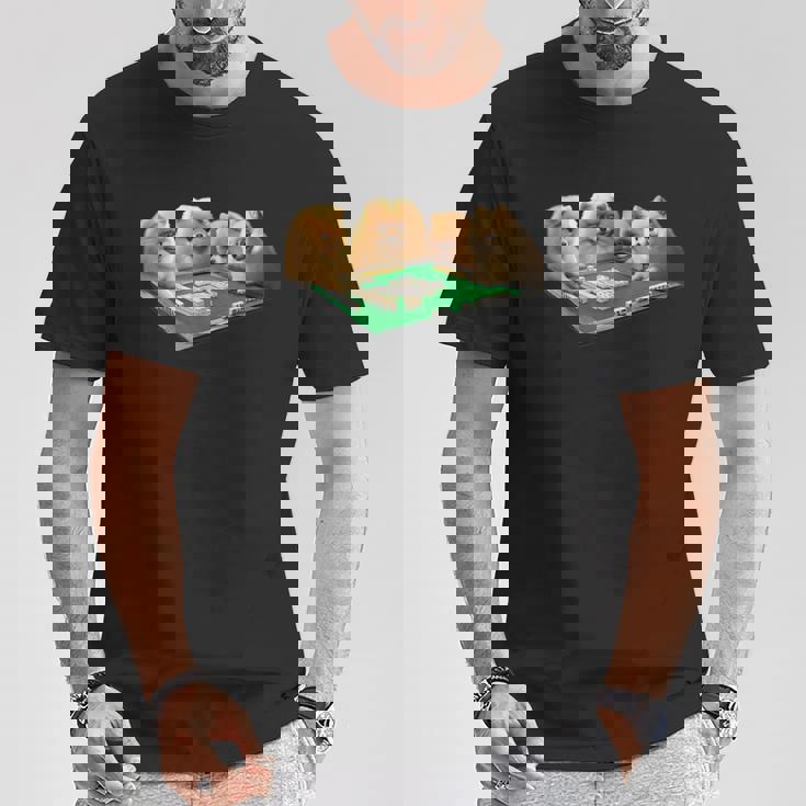 ポメラニアン 犬 麻雀 面白いtシャツ 文字入り メンズ おもしろ 面白い 服 おもしろグッズ ネタ 雀士 Tシャツ 面白い贈り物