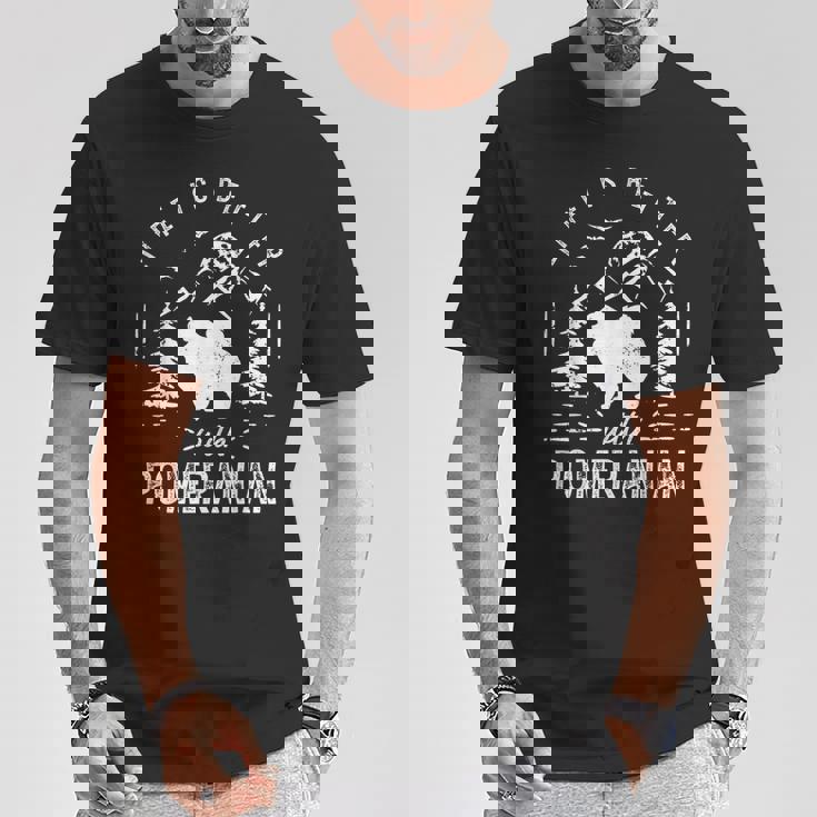 ポメラニアンライフベターママパパ犬 Tシャツ 面白い贈り物