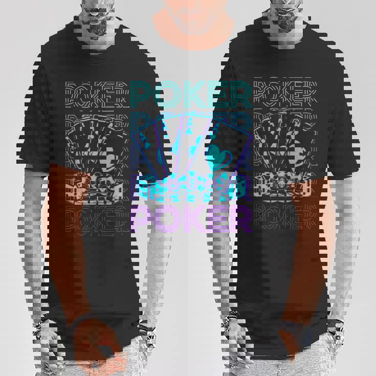 ポーカーレトロ Tシャツ 面白い贈り物