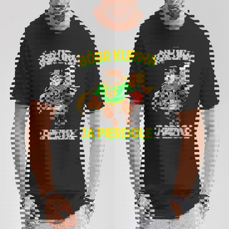 ポーランド製bober Meme Bóbr Bober Kurwa ポーランドビール はいpierdole Tシャツ 面白い贈り物