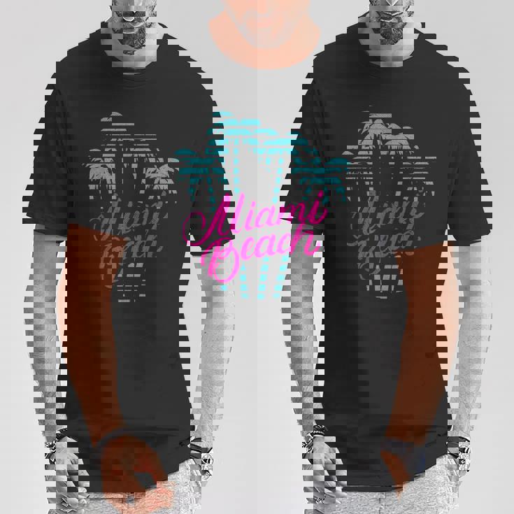 マイアミビーチのバケーションのお土産 80´Sマイアミビーチ Tシャツ 面白い贈り物