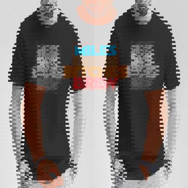 マイルス・デイビス・ビッチズ・ブリュー・ディストレストッド Tシャツ 面白い贈り物