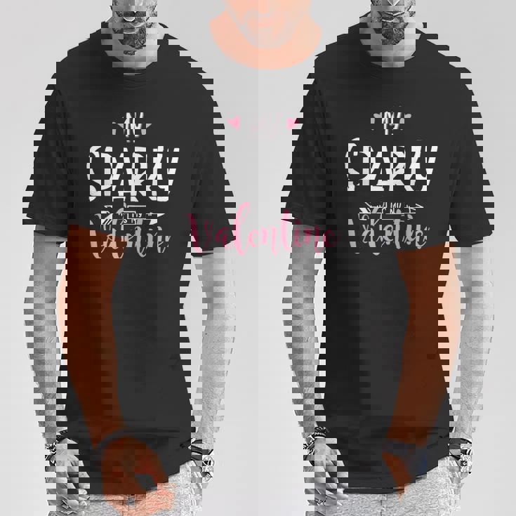 マイ・スパーキー・イズ・マイ・バレンタイン-スパーキー・グラフィック Tシャツ 面白い贈り物