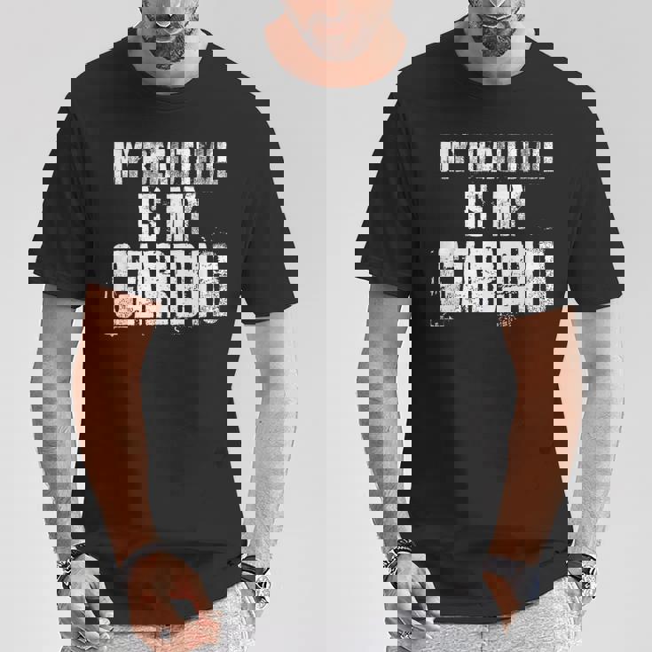 マイ・ビューティフル・イズ・マイ・カーディオ・ファニー・ハズ・ボーイフレンド Tシャツ 面白い贈り物