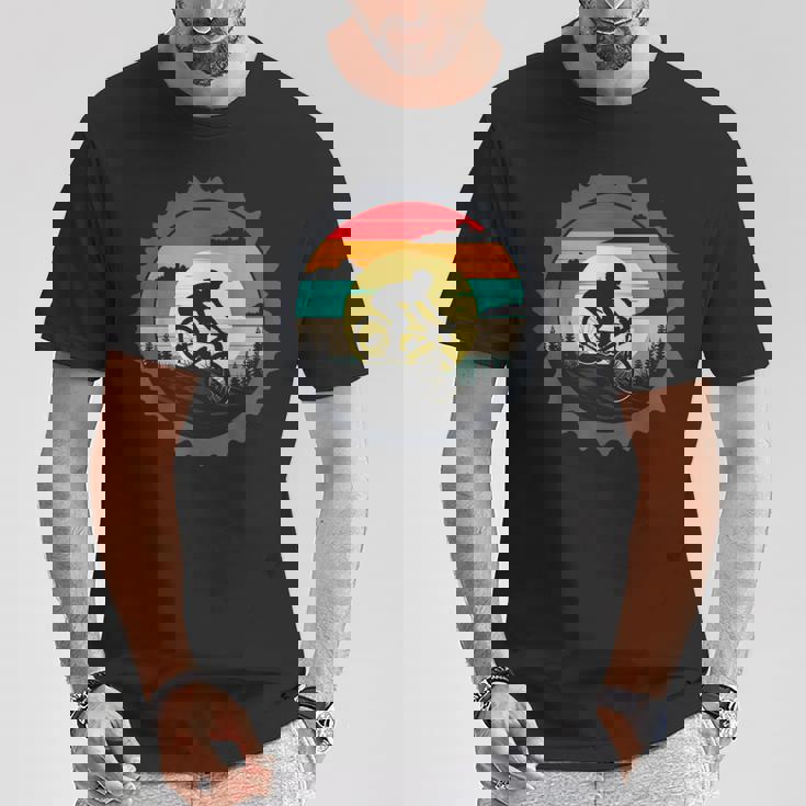 マウンテンバイク サイクリング レトロ ヴィンテージ Mtb 自転車ライダー Tシャツ 面白い贈り物