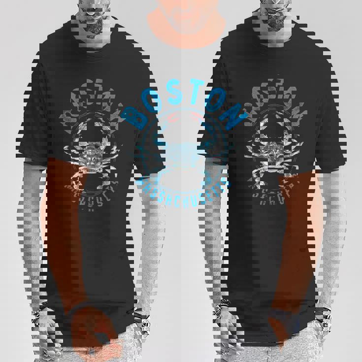 マサチューセッツ州ボストン ブルーカニのデザイン Tシャツ 面白い贈り物