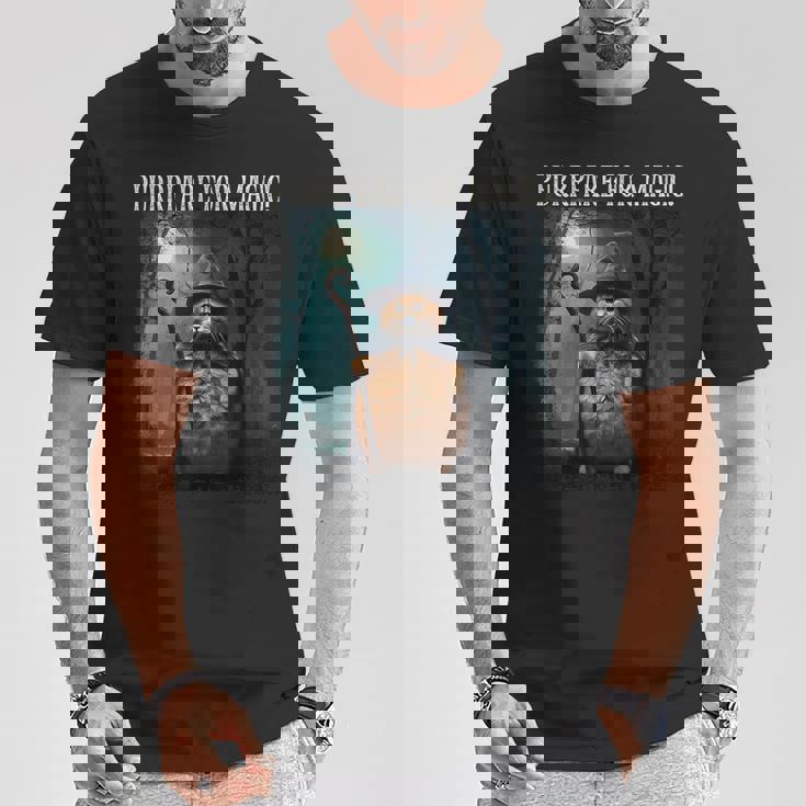 マジック・ファニー・ウィザード・キャットのためにパープレイしよう Tシャツ 面白い贈り物