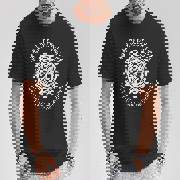 マスター電工高電位低抵抗電気 Tシャツ 面白い贈り物