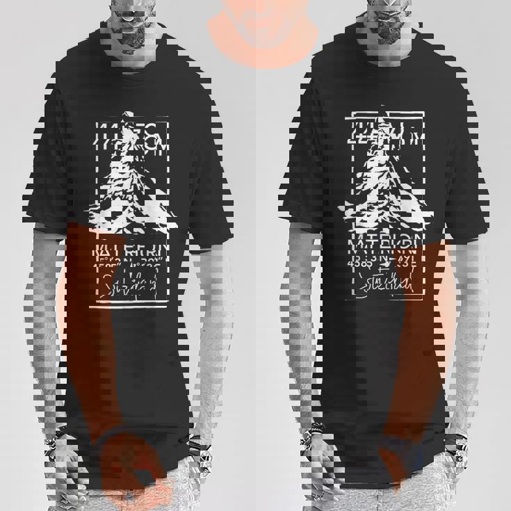 マッターホルン山 ツェルマット ハイキング スイス ギフト Tシャツ 面白い贈り物